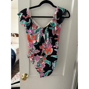 Trina Turk Tropical Wave Off-the-Shoulder OnePiece